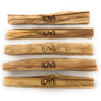 Laser Engraved Palo Santo: Love Sticks (5 Pieces)