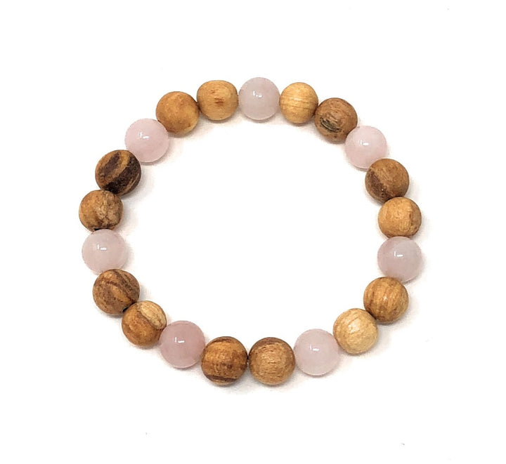 Palo Santo Bracelet: Rose Quartz Truth